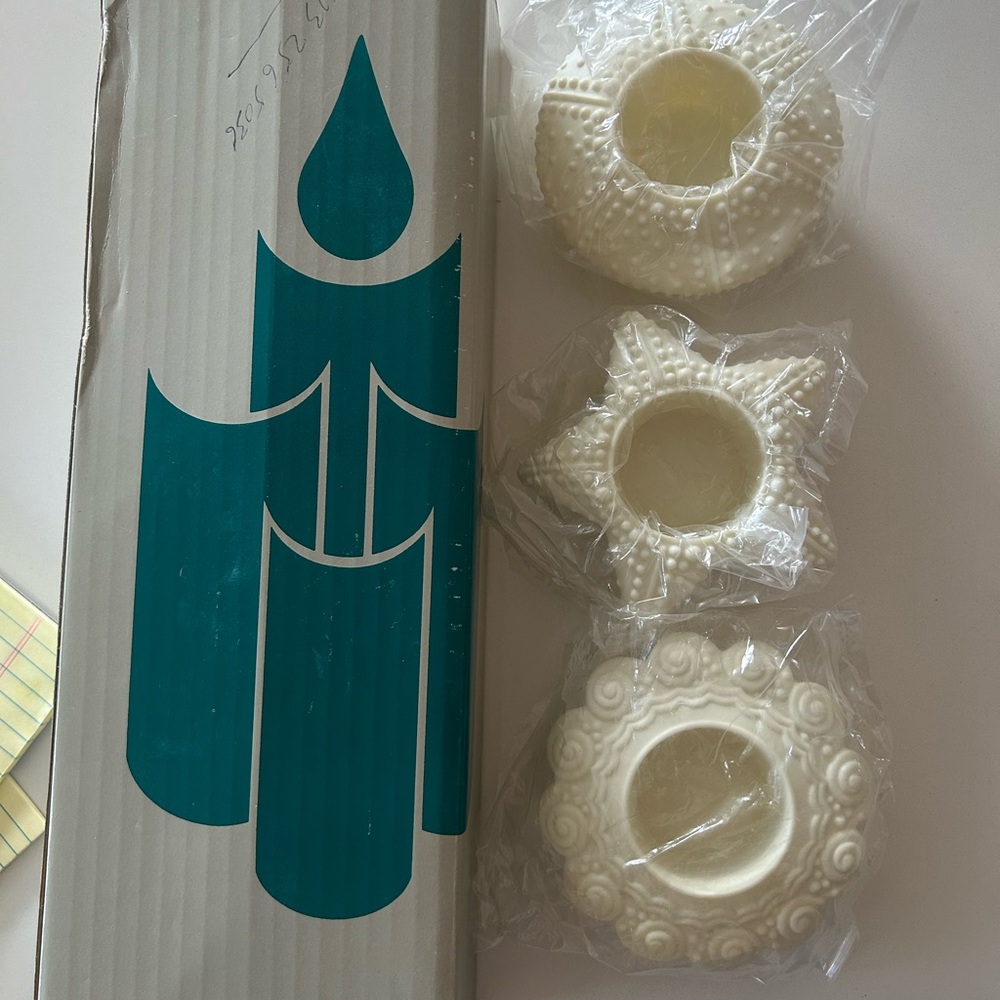 PartyLite Set of 3 Sealife Candle Holders
